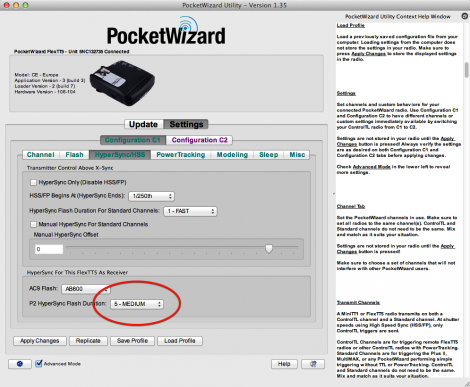 PocketWizard Utility - Version 1.35